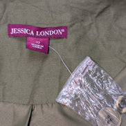 Blazer femme Jessica London Vert Kaki Taille 4XL Lin / Rayonne Neuf