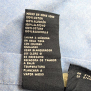 Chemise Nautica XL Bleu Uni Hong Kong 100% Coton manches longues