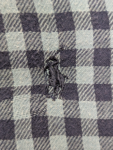 Chemise Polo Ralph Lauren Shirt XL Flanelle Doublée Carreaux Bleu Classic Fit BD