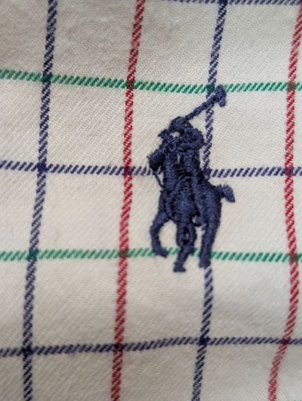 Chemise RALPH LAUREN - Flanelle Fine - Carreaux Multicolores Manches Longues L