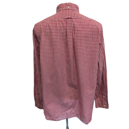 Chemise Ralph Lauren XL rouge à carreaux 100% coton sans logo