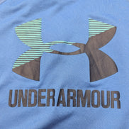 T-shirt de Sport Under Armour HeatGear Bleu Grand Logo Femme Taille S/M