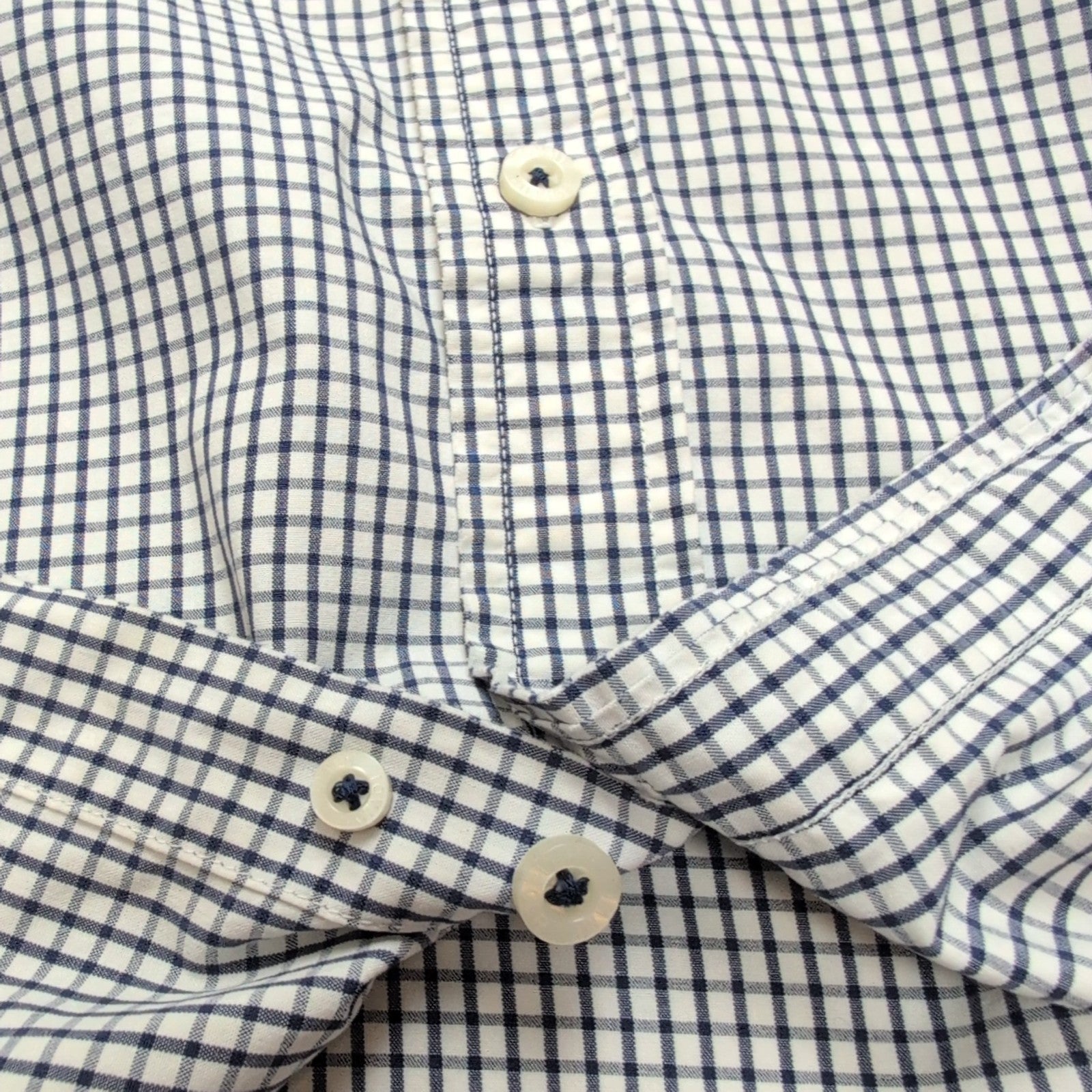 Chemise Tommy Hilfiger à Carreaux Bleu Foncé et Blanc 1 Poche - Taille L