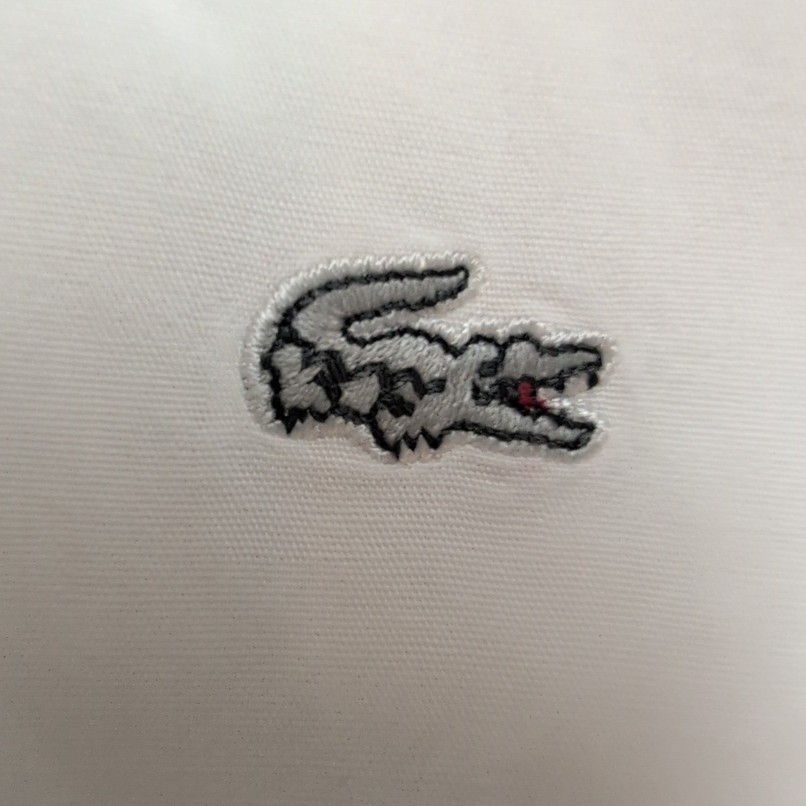 Chemise Lacoste Slim Fit 39 S (M ajusté) Blanche 100% Coton Logo Gris