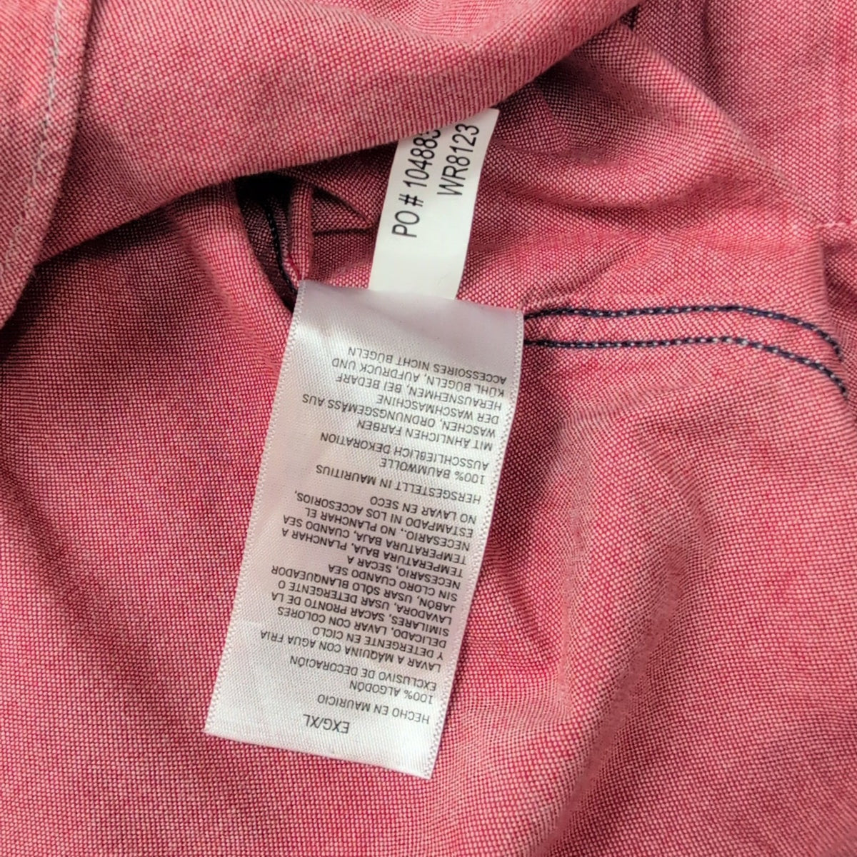 Chemise Nautica XL Rouge Chiné Classic Fit Logo Dos Nautica 83 manches longues