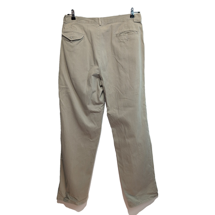 Pantalon Chino Polo Ralph Lauren W33 L34 Crème À Pinces 100% Coton