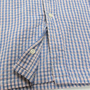 Chemise L.L. BEAN Homme XXL Bleu Blanc Rouge à Carreaux Manches Courtes Poche