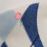 Pull Tommy Hilfiger Homme Col V Losanges Arlequin - Taille 3XL (XXL TG)