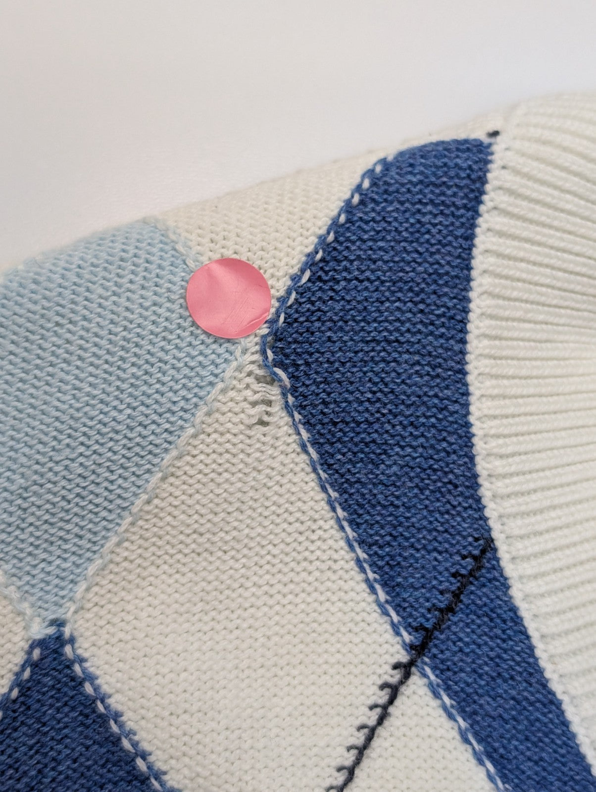 Pull Tommy Hilfiger Homme Col V Losanges Arlequin - Taille 3XL (XXL TG)