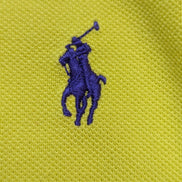 Polo manches courtes Polo Ralph Lauren femme jaune logo violet Skinny L