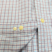 Chemise Chaps modèle Easy Care bleu petits carreaux poche manches courtes M