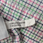Chemise Ralph Lauren Taille L Carreaux Rose Vert Bleu 100% Coton Logo Bleu Marin