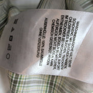 Chemise Columbia manches courtes à carreaux verts et blancs poche XL