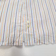 Chemise BURBERRY 100% Coton Taille 8 3XL Blanc Rayures Logo Brodé Manches courte