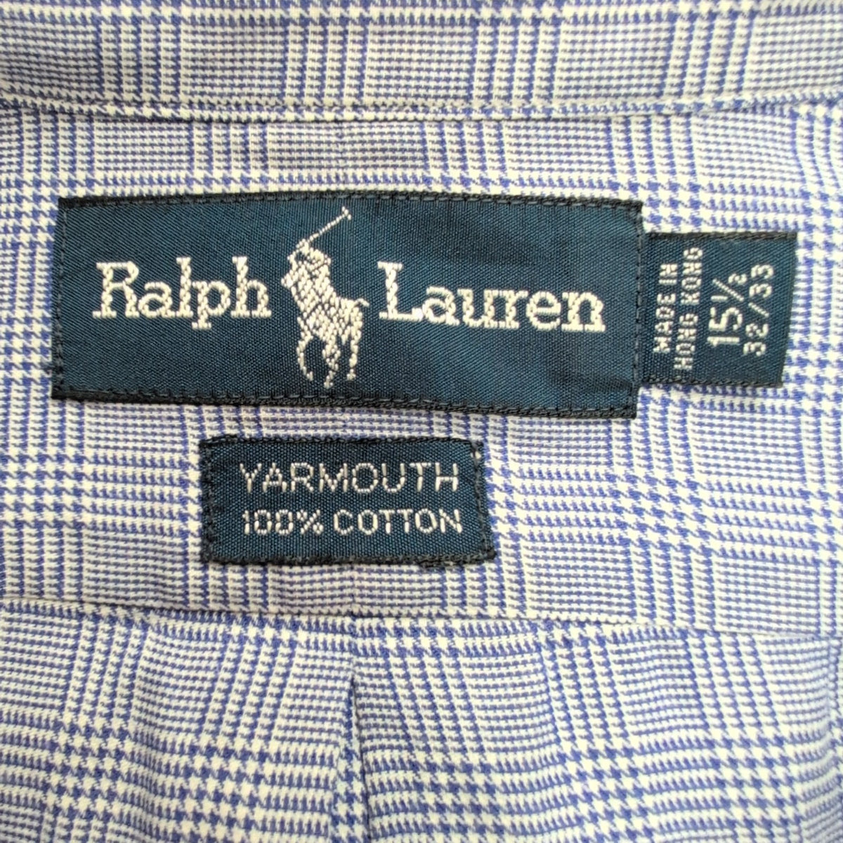 Chemise Ralph Lauren Yarmouth M/L Carreaux Bleu Button Down Shirt Coton