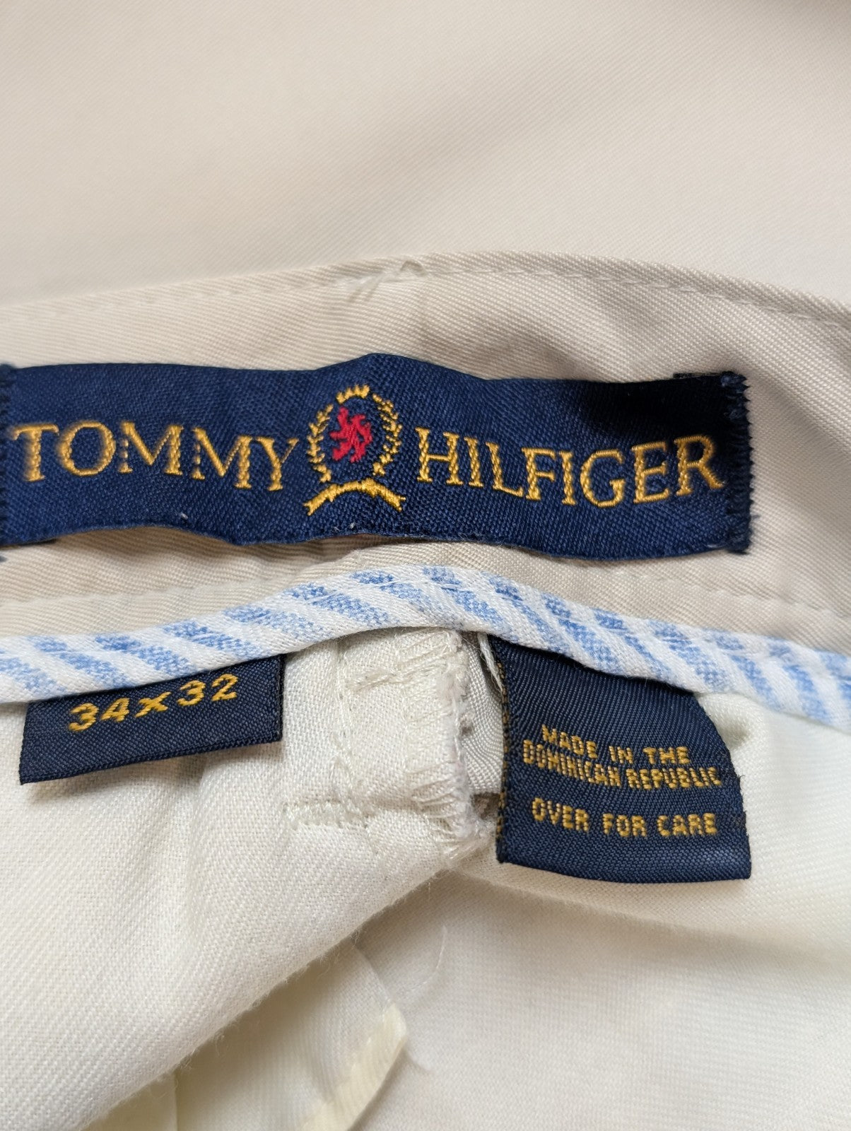 Pantalon Chino Vintage TOMMY HILFIGER 🕰️ Taille W34 (Taille 41cm) 🕰️ Large