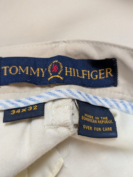 Pantalon Chino Vintage TOMMY HILFIGER 🕰️ Taille W34 (Taille 41cm) 🕰️ Large