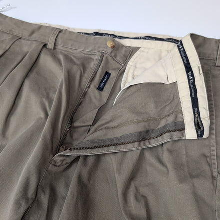 Pantalon Chino Polo Ralph Lauren W38 L30 Kaki 100% Coton À Pinces