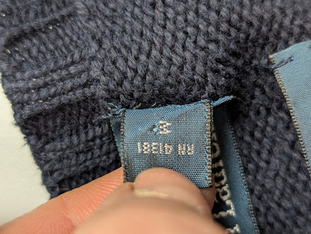 Pull POLO Ralph Lauren Maille Dense Bleu Marine Col Rond - Taille XL