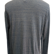 Pull GAP L bleu chiné col rond 80% coton maille fine léger
