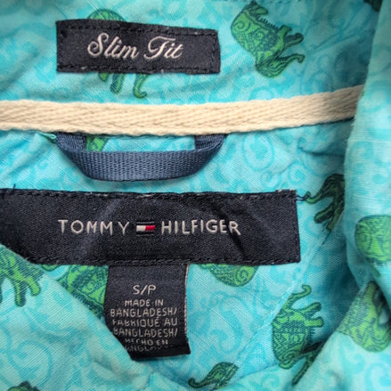 Chemise Tommy Hilfiger Slim Fit Bleue Motifs Éléphants - Taille S