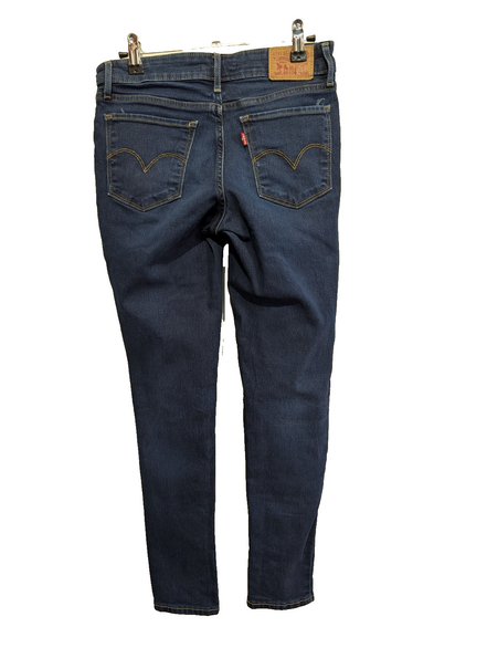 Jean Levi's 711 Femme Bleu Foncé Skinny Ultra Stretch W26 L28 Intemporel