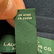 Pull LAUREN Jeans Co Ralph Lauren XL marine rayures violet écusson brodé