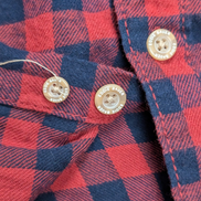 EDDIE BAUER Flanelle Rouge Marine L TBE Boutons Gravés 100% Coton | 330S