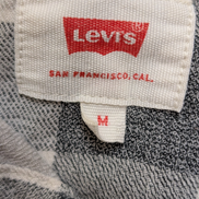 Chemise LEVI'S Western Flanelle à Carreaux Gris et Blanc Manches Longues T.M