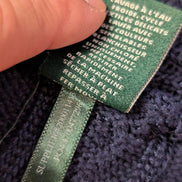 Gilet cardigan femme LAUREN Ralph Lauren long bleu marine ajouré taille M