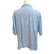 Chemise Hawaïenne OP Ocean Pacific Bleu Rayonne Taille L Grand XL XXL