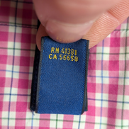 Chemise Ralph Lauren à Petits Carreaux Rose et Blanc Manches Longues Taille M