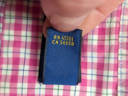 Chemise Ralph Lauren à Petits Carreaux Rose et Blanc Manches Longues Taille M