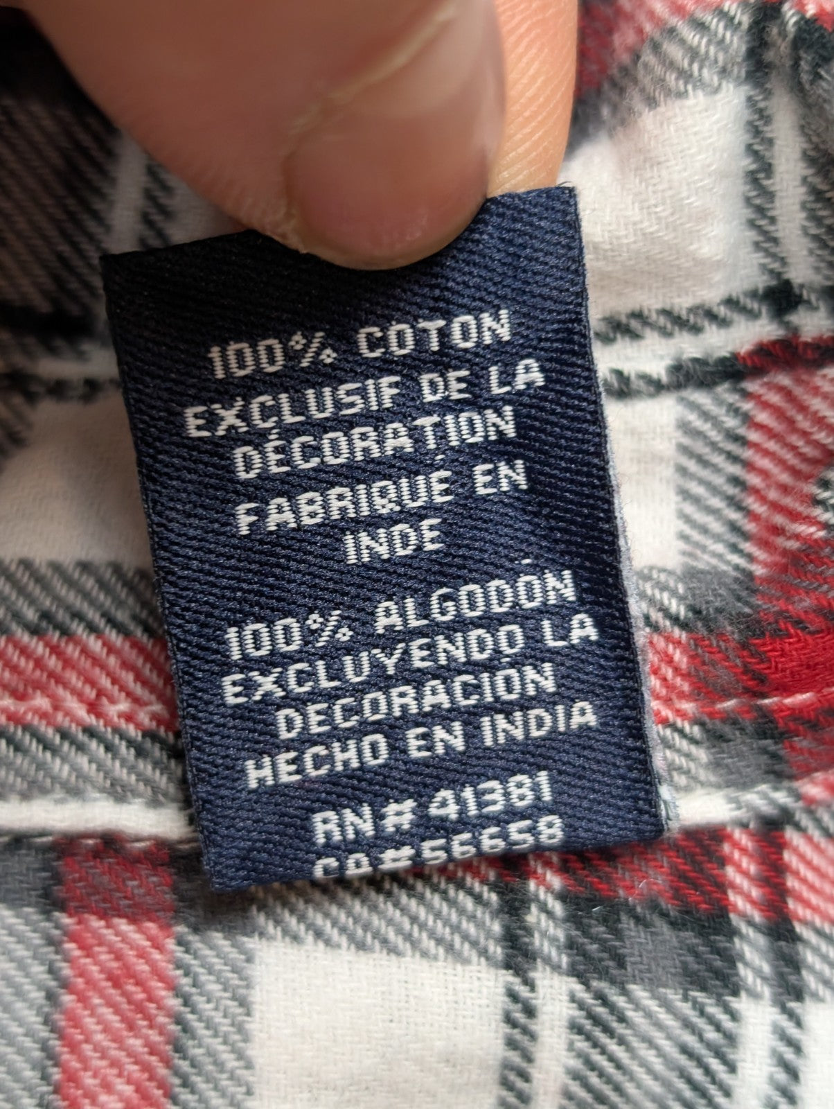 🔥 CHEMISE FLANELLE CHAPS L (G) CARREAUX ROUGE NOIR BÛCHERON LOGO BRODÉ