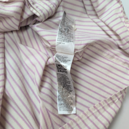 Chemise LEVI'S Homme XL Blanche à Rayures Violettes Coupe Courte