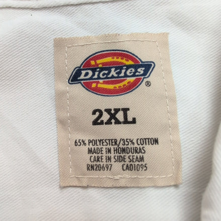 Chemise DICKIES Homme 2XL Blanche Unie Manche Courte 2 Poches