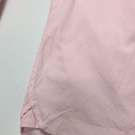 Chemise Tommy Hilfiger Homme Taille XS Coupe Ajustée Rose Micro Carreaux Poche