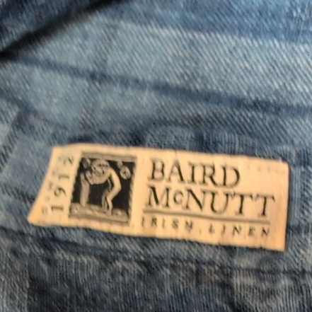 Chemise J.Crew Taille M Slim Bleu à Carreaux 100% Lin Baird McNutt