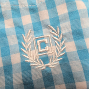 Chemise Chaps Bleu Ciel Petits Carreaux Taille XL TG Manches courtes