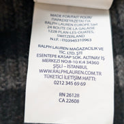 Écharpe Polo Ralph Lauren Côtelée Noire Logo Rouge Laine d'Agneau Mix