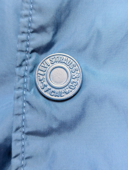 Veste Coach Jacket Levi's XXL Chicago Cubs Coupe-Vent Bleu Rare Vintage |207b