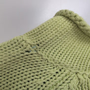 L.L.Bean Pull Femme M Vert Pistache 100% Coton Maille Texturée Col Rond