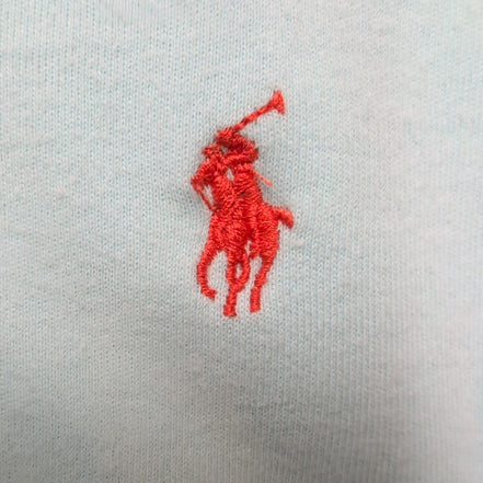 Polo Ralph Lauren Homme S Bleu Turquoise Clair Logo Orange Polo Manches Courtes