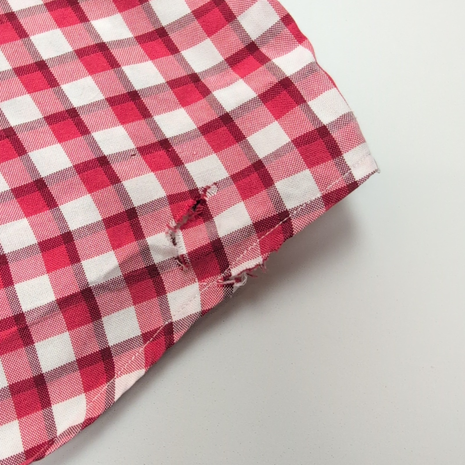 Chemise Lacoste XL Rouge Blanc Carreaux Coton Logo Vert Poche manches longues