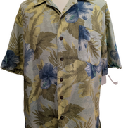 Chemise Hawaïenne Havana Jack's Café 100% Soie - Fleurs & Feuillage - XL