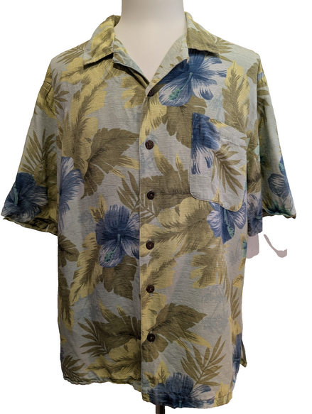 Chemise Hawaïenne Havana Jack's Café 100% Soie - Fleurs & Feuillage - XL