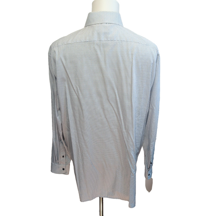 Olymp Luxor Chemise Blanche Motifs Carrés 100% Coton Homme Taille 2XL