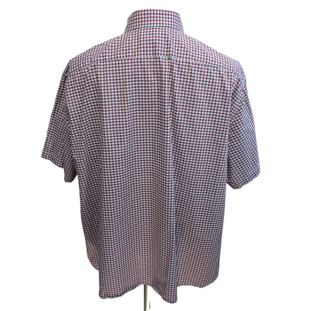 Chemise Tommy Hilfiger 2XL 3XL carreaux rouge bleu manches courtes coton