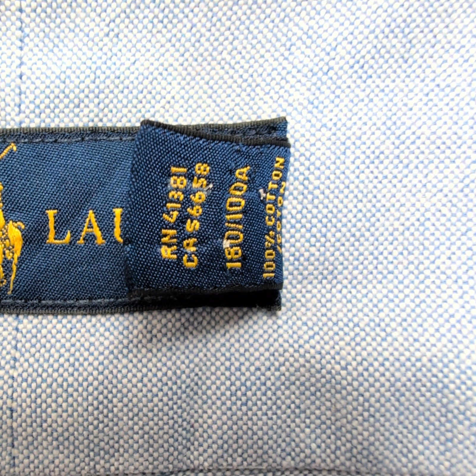 Chemise Ralph Lauren L Bleu Oxford Shiner Park Brodée Button Down Shirt