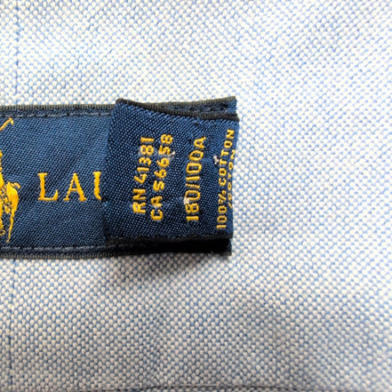 Chemise Ralph Lauren L Bleu Oxford Shiner Park Brodée Button Down Shirt